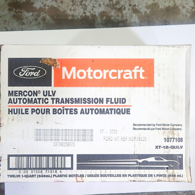Motorcraft  Mercon Ulv Transmission Fluid. 12 Quart Case
