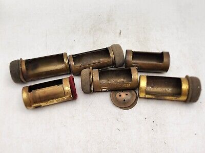 Parts Lot Antique Lamson Brass Pneumatic Bank Department Store Tube  Canisters
