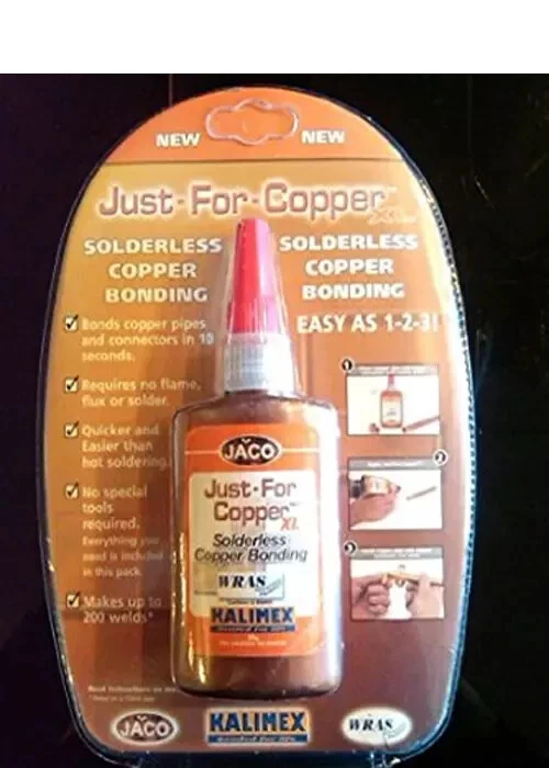 HIGHSIDE CHEMICALS INC 6 BOTTLES JUST FOR COPPER SOLDERLESS COPPER BONDING 50 G BOTTLE BRAND NEW