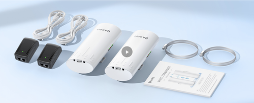 2x Wireless Bridge CPE820 5.8G 1Gbps Point to Point WiFi Outdoor CPE Plug & Play - Picture 4 of 5