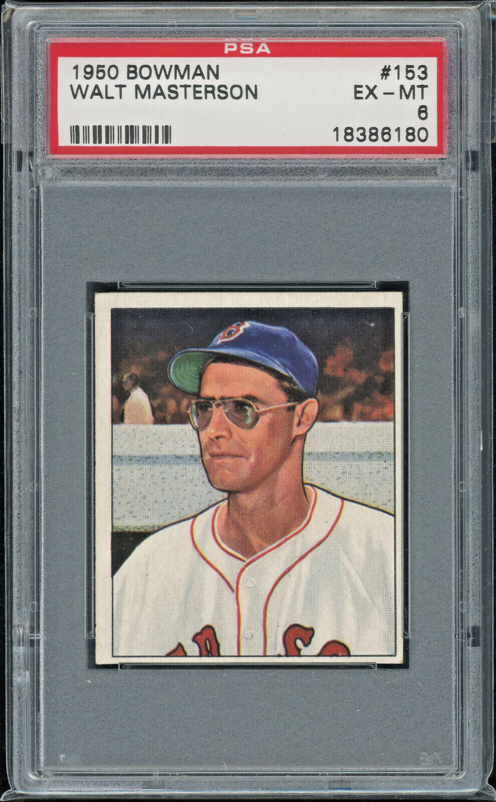 1950 Bowman #153 Walt Masterson PSA 6 Boston Red Sox Vintage Baseball Card