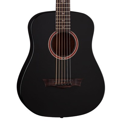 Dean Flight Travel Acoustic Guitar, Mahogany Top, Black Satin