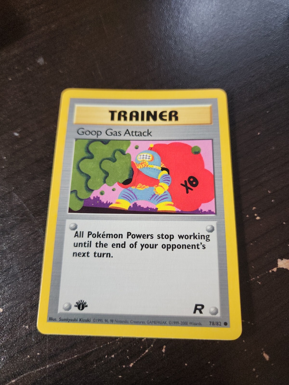 GOOP GAS ATTACK Pokemon Card - WOTC - 1st Edition - Team Rocket - 78/82 - NM p10