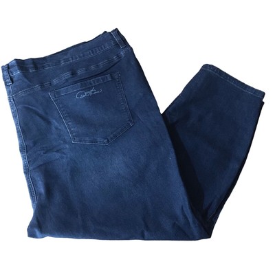 DG2 Diane Gilman Jeans 28PW Indigo Blue Classic Signature Skinny Stretch NWT