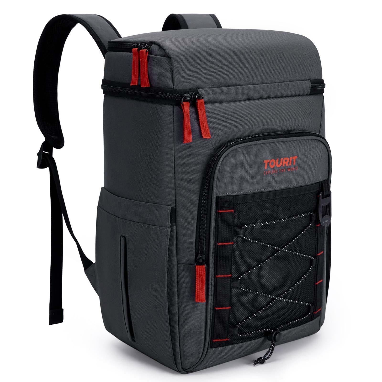 30 Can Insulated Backpack Cooler Leak Proof Waterproof 2 Compartments Beach Picnic Camping-image