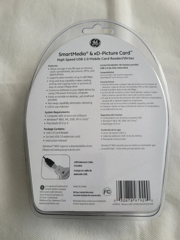 GE 97929, SmartMedia & D-Picture Card, H/Speed USB 2.0 Mobile Card Reader/Writer - Image 3 of 4