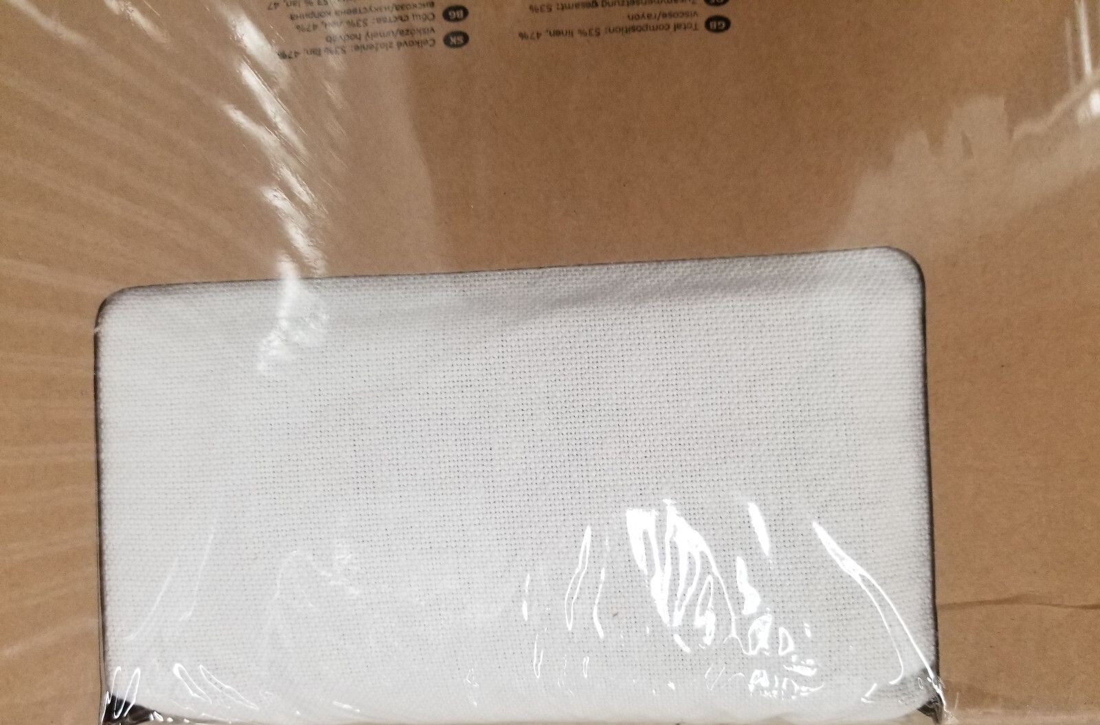 IKEA Cover for NOCKEBY Footstool Ottoman RISANE WHITE Slipcover Linen