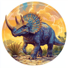 XXL 30X30 Car Sticker Triceratops Decal