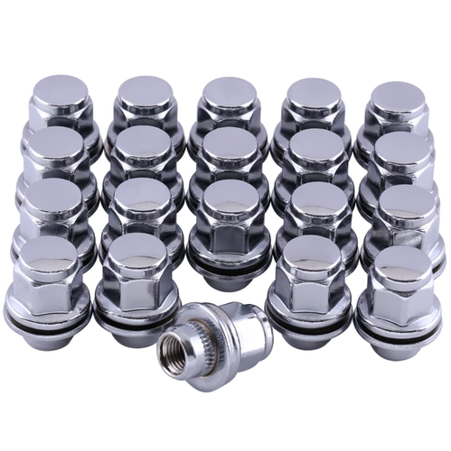 20pcs Premium Chrome Mag Lug Nuts for Toyota Lexus Scion - 12x1.5mm Hex 21mm - Picture 5 of 7