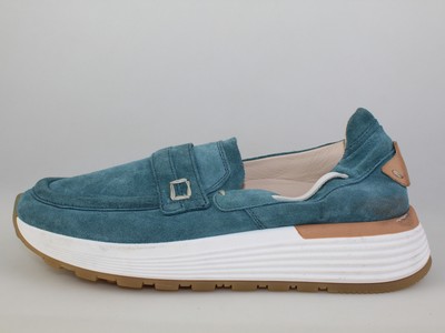 Women's shoes MOMA 7 (EU 37) loafers light blue suede DF667-37