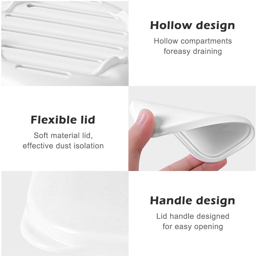 Camping Soap Dish Leakproof For Bathroom Gym Portable With Lid