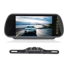 7" Car Rear View Mirror Monitor Night Vision Rear View Reverse Backup Camera Kit