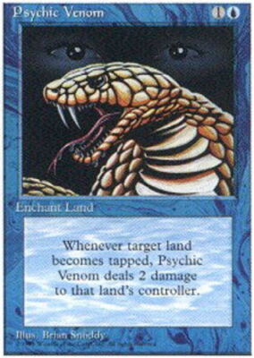 MTG magic cards 2x Psychic Venom 4th Edition Light Play, English