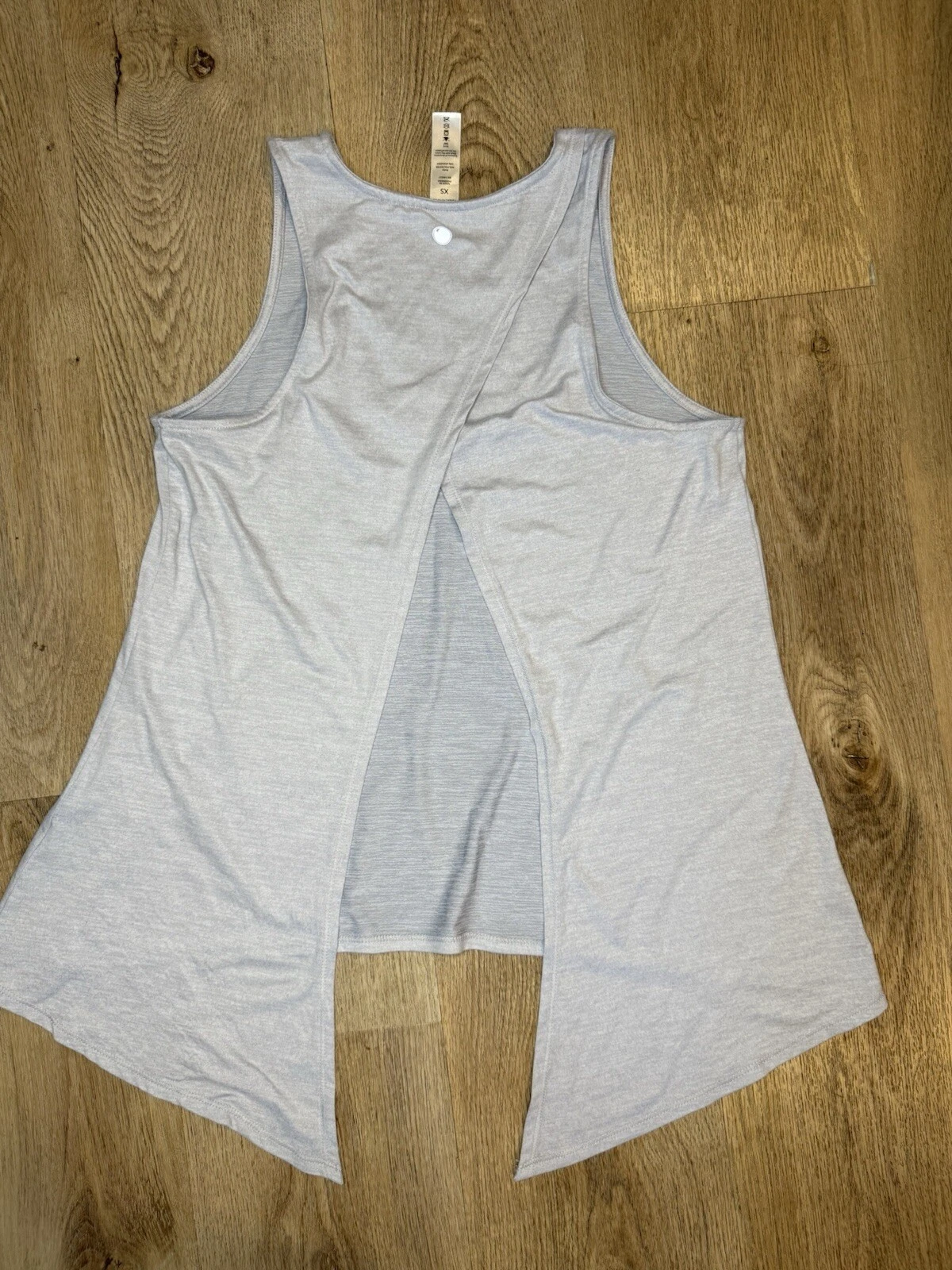 yogalicious light split back tie yoga workout shirt