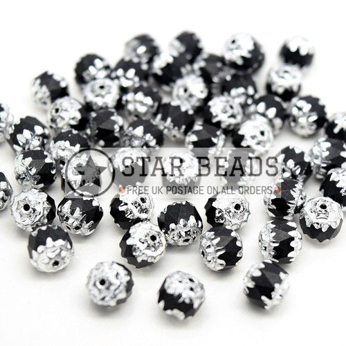 CZECH FACETED PRESSED GLASS BOLS CATHEDRAL BEADS - PICK COLOUR & SIZE - Picture 13 of 23