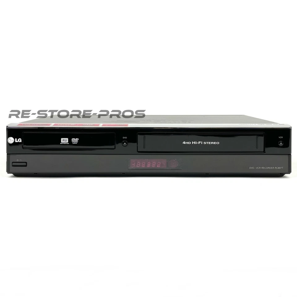 LG RC897T DVD VCR Combo Player VHS to DVD Recorder HDMI 1080p Digital TV Tuner - Image 3 of 4