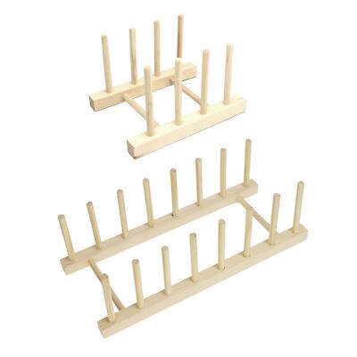 Premium 8/16-Spule Fadenablage Ständer Buchenholz Nähen & Sticken Kegel