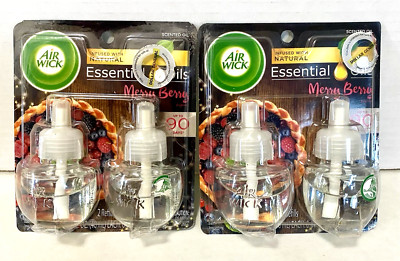 Lot of 2 Airwick Plug In Scented Oil Refills, 2 Pack, Merry Berry Scent