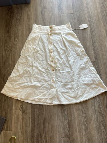 A New Day Skirt Midi Size M Womens NWT color: Sour Cream