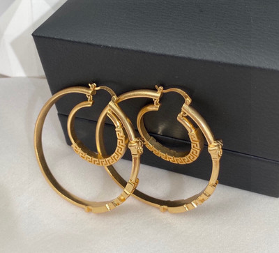 Versace VIRTUS Series Labyrinth Large Earrings Stud