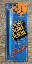 Vintage NEW - Scripto Push Point Pencil 0.7mm Ultra Thin Lead No. P809 Old Stock