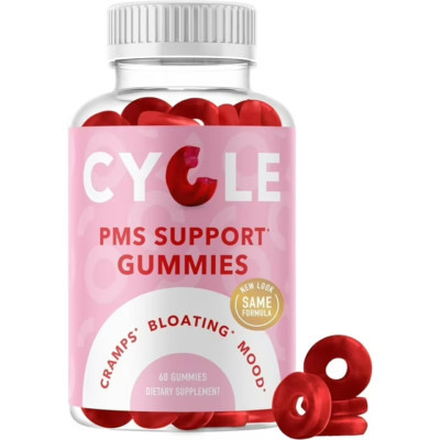 2 Pack CYCLE  PMS Cramp Bloating & Mood Support Relief 60 Gummy | BB 9/25