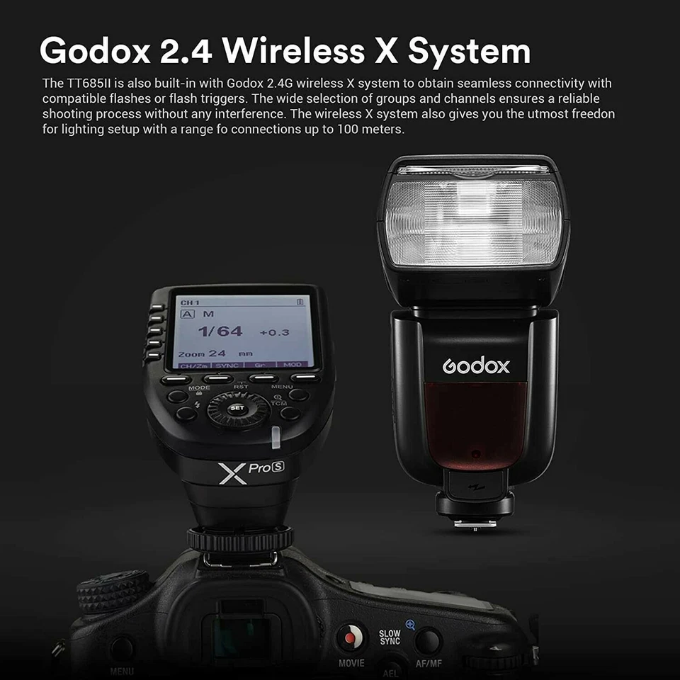 Godox TT685IIC TT685II-C 2.4G TTL Wireless Flash Speedlite For Canon EOS Cameras - Image 3 of 4