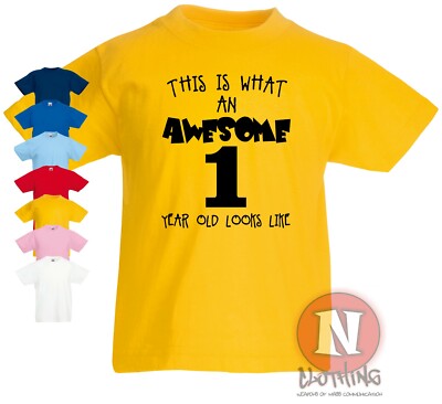 Tolles One Year Old Kid T-Shirt 1-4 Jahre Kinder Kleinkind 1. Geburtstag Shirt