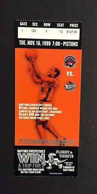 1999 Toronto Raptors Basketball Platinum Club Access Ticket Grant
