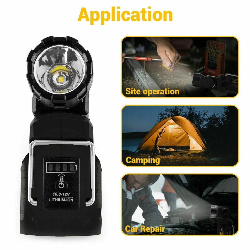 Handheld LED Work Light Flashlight DCL510 For DeWalt 12V MAX Li-Ion Battery - Image 4 of 4