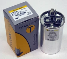 TitanPro TRCFD305 HVAC Round Dual Motor Run Capacitor 30/5 MFD/UF440/370 Volts