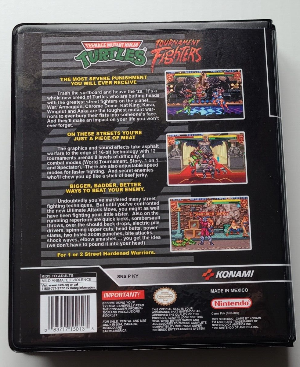 Teenage Mutant Ninja Turtles Tournament Fighters CASE Super