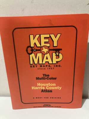 Houston Harris County Texas 1999 41st Edition Key Map Atlas Book Spiral Bound