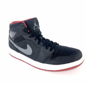 jordan 1 mid black cool grey gym red
