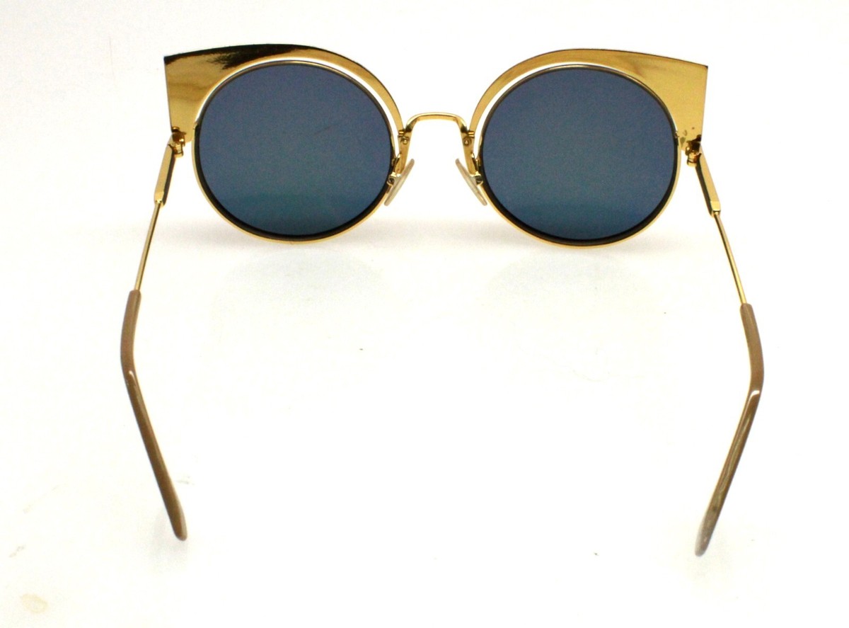 Fendi FF0177/S001YELLOW GOLD Cat-Eye Mirrored Sunglasses For Women Amazon.com: Fendi FF 0177 001 Eyeshine Yellow Gold Metal Cat  main image 2