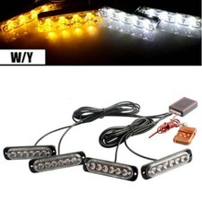 4in1 24led Car Police Strobe Flash Light Dash Emergency Warning Lamp Amber