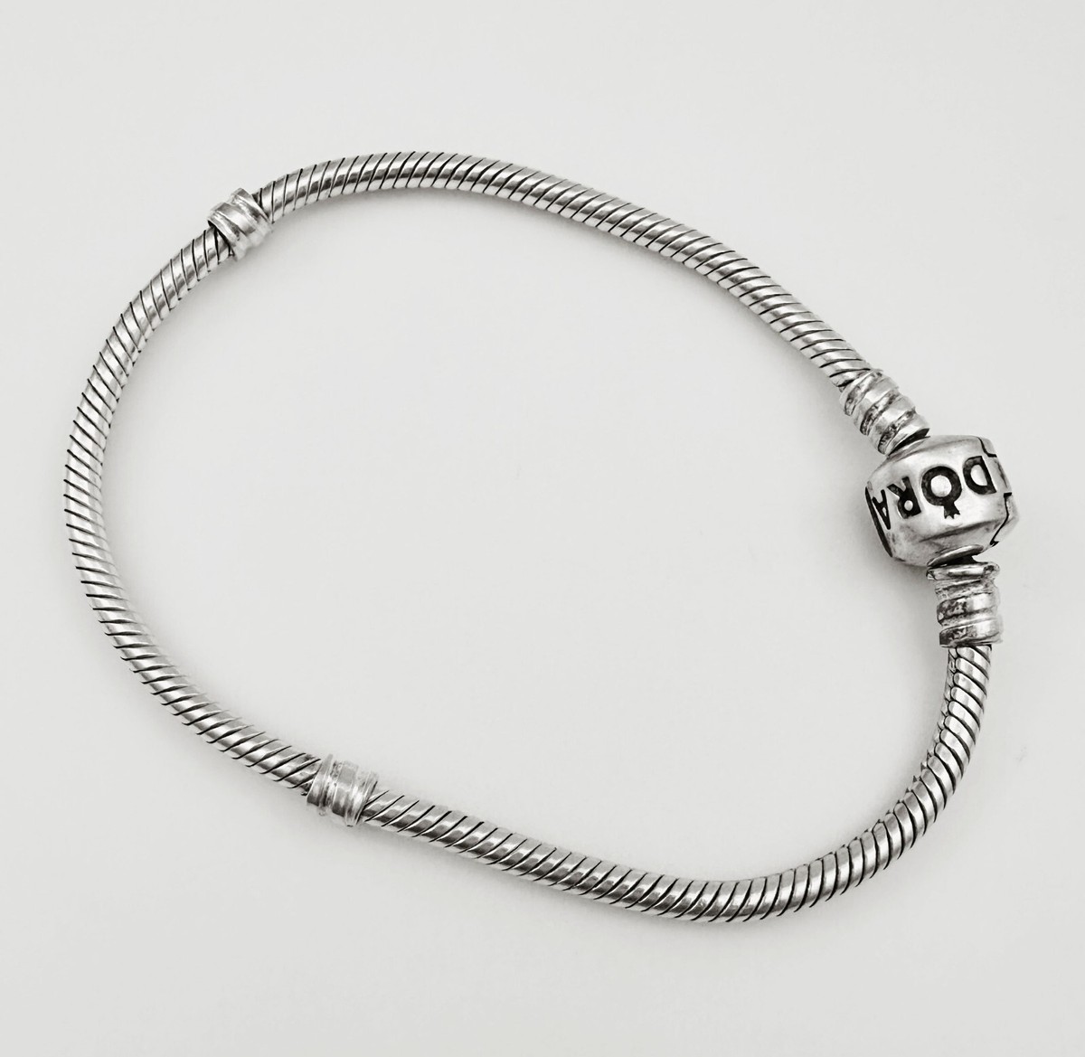 PANDORA Moments ALE 925 Sterling Silver Snake Charm Double Station