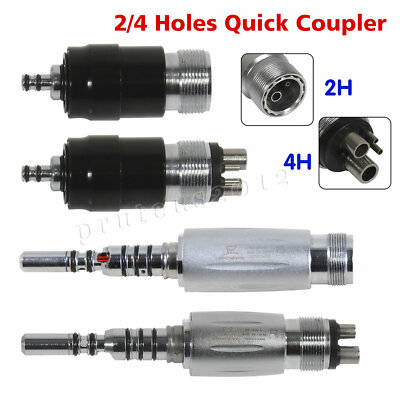Dental (LED) Quick Coupler 4/2 hole Fit (LED Fiber Optic) High Speed Handpiece