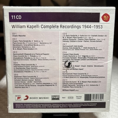 Complete Recordings 1944 - 1953 by William Kappell (11CD Box) *New