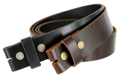 One Piece Full Grain Buffalo Oil Tanned Leather Replacement Belt Strap 1-1/2''
