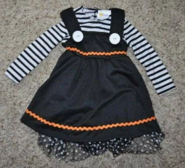 Ребенок ясельного возраста Crafty ведьма костюм для Хэллоуина 12/18 mths 2 ПК черный платье и шляпа девочек - Изображение 3 из 4