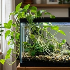 1 x POTHOS Floating Emersed Aquarium Plants Removes Nitrate Tropical & Coldwater