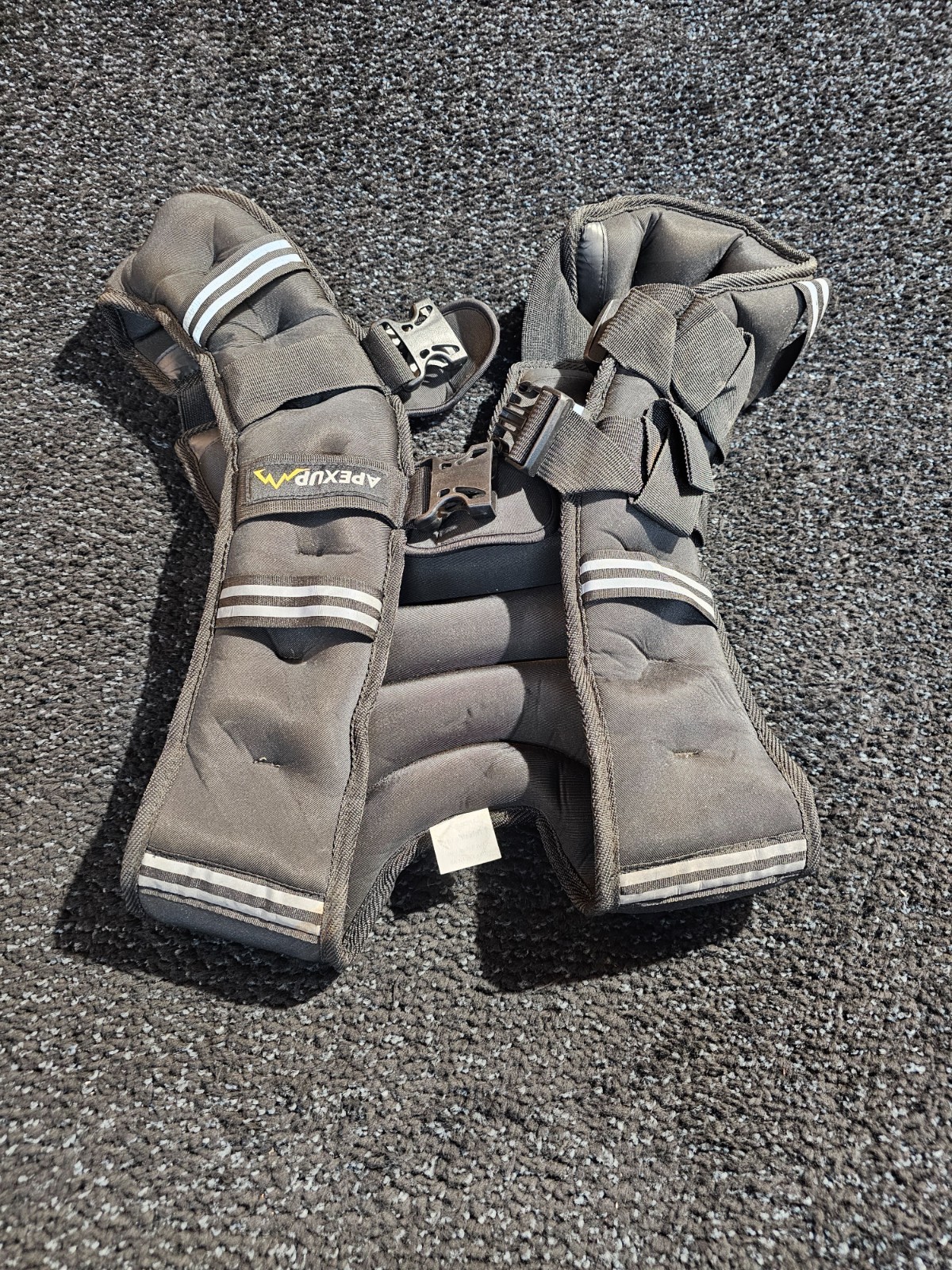 Apexup Weighted Vest 23 lbs with Reflective Stripe Black Fitness Workout Vest