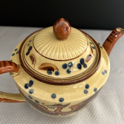 Phoenix Rising Japanese Tea Pot RARE Hand Painted Brown Tan | eBay