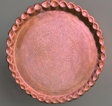 Vintage Persian Ghalamzani Copper Wall Charger Hand-Hammered Middle Eastern 24"