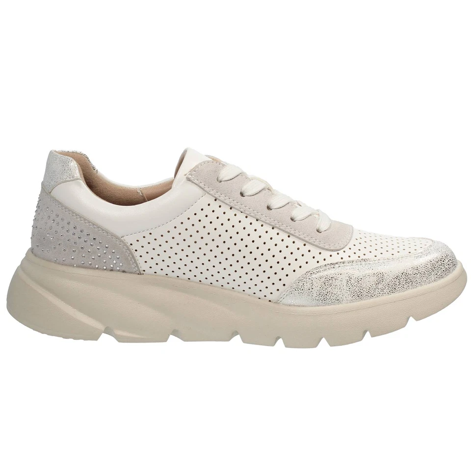 Ramblas Sneakers Con Cerniera Argento - Taglia 39 Scarpe Donna Sneakers Casual - Immagine 2 di 3