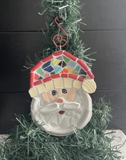 FIESTA WARE  Christmas  *SANTA * Ornament HANDMADE USA  20 + Colors from Saucers