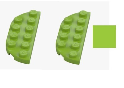 LEGO 2x Platte 2x6 abgerundet Bright Yellowish Green - 6173012 18980 grün