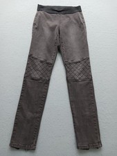 ABI JEANS Women's Jeans Size 6 Gray Cotton Skinny Low Rise Quilted Knee Ankle