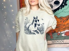 Unique Cool Horse Sweatshirt Cottagecore Equestrian Animal
